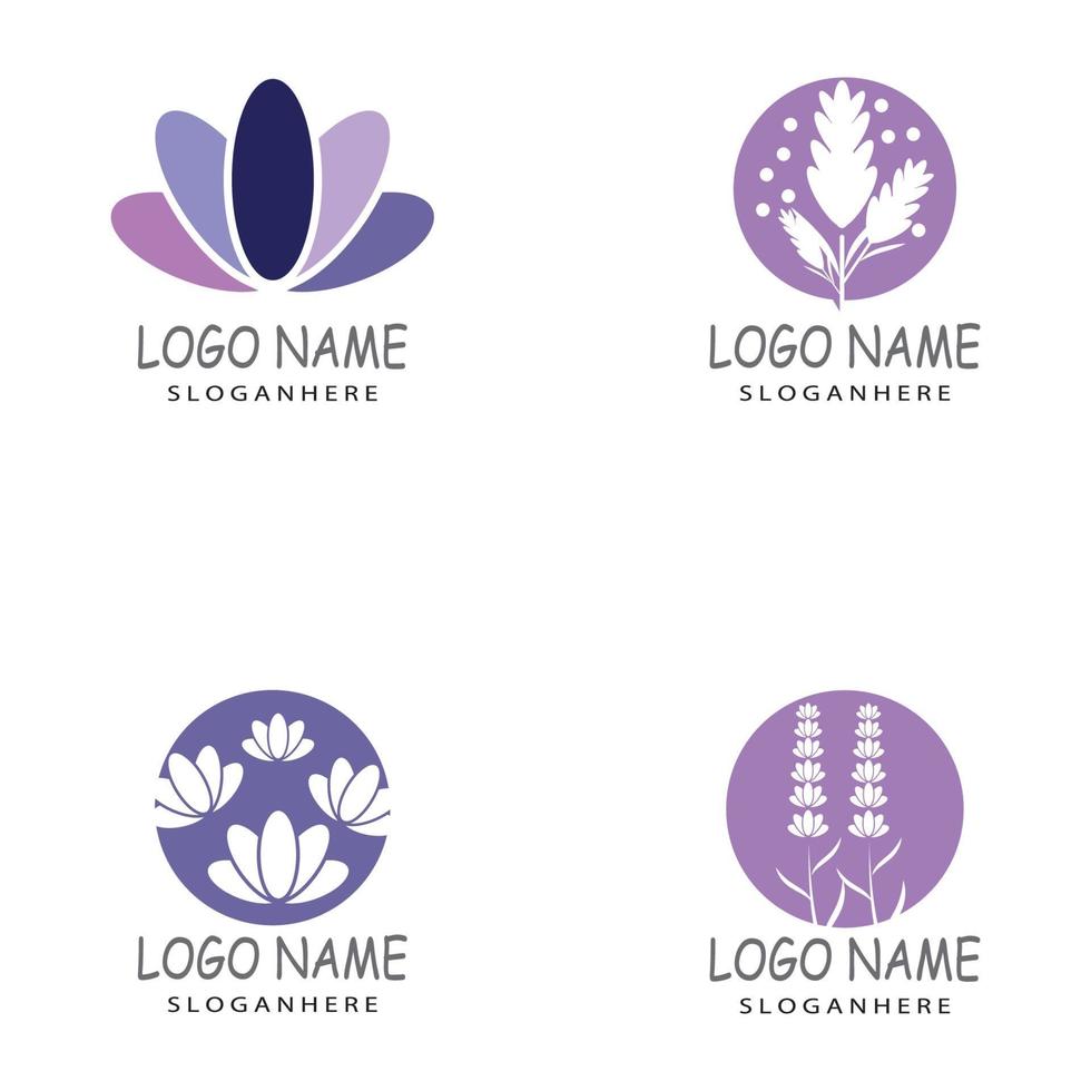 lavanda logo modello simbolo vettore natura