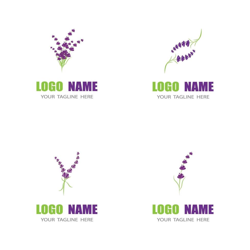 lavanda logo modello simbolo vettore natura