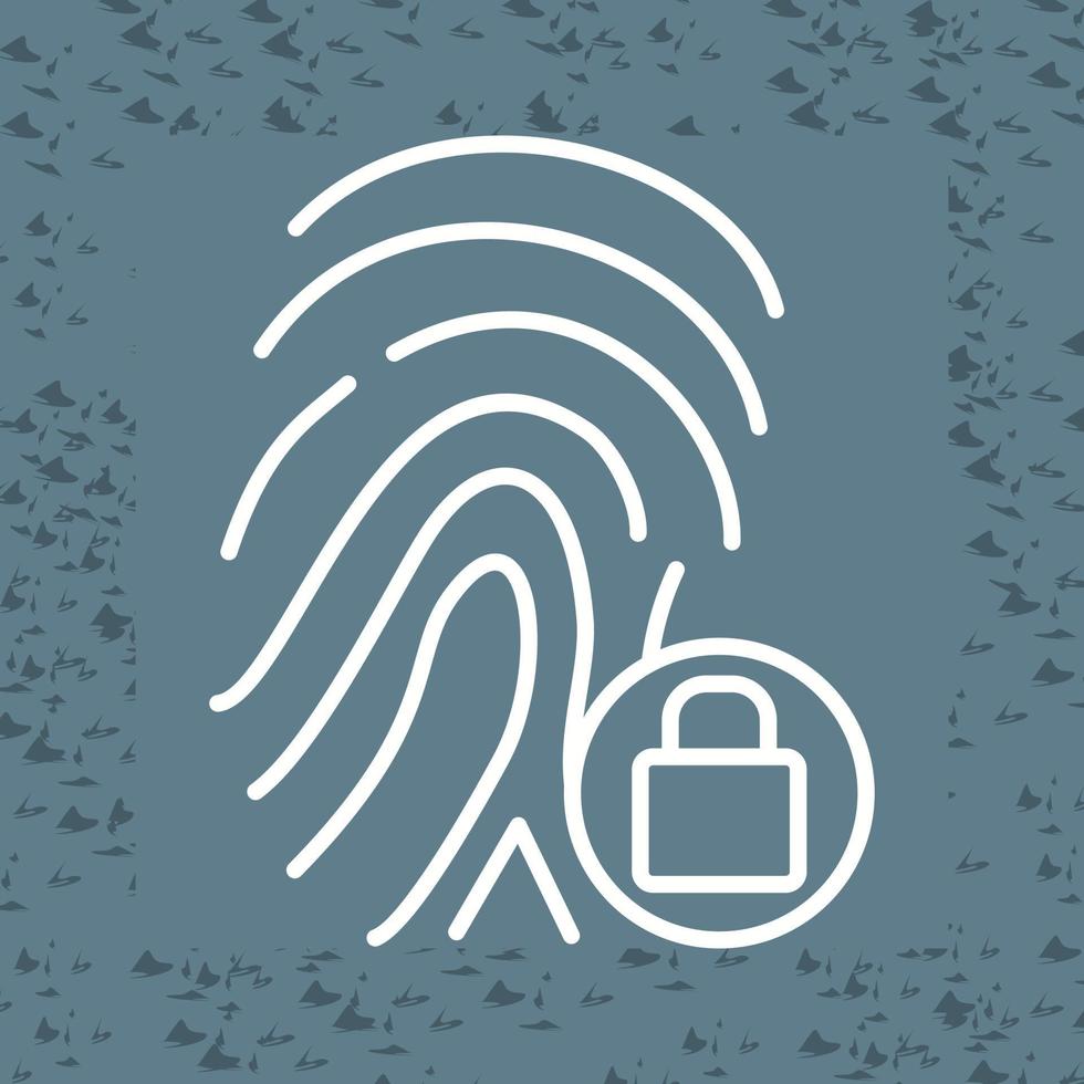 impronta digitale serratura vettore icona
