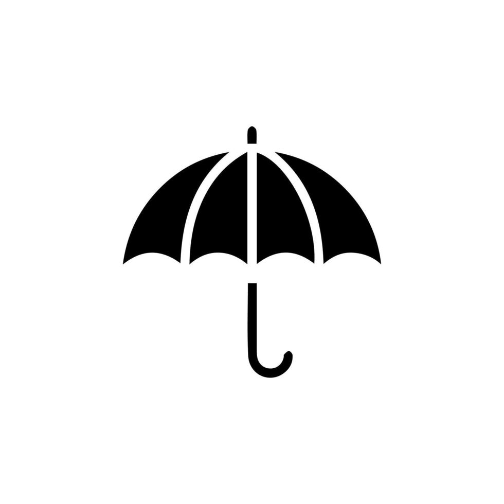 ombrello icona. semplice illustrazione di ombrello vettore icona per ragnatela. pioggia protezione simbolo. piatto design stile