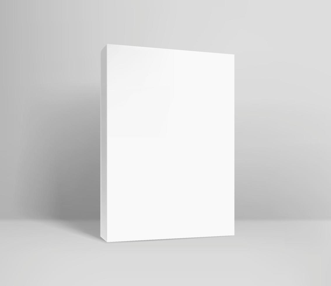 illustrazione realistica di vettore del libro di carta bianca. modello per la progettazione.