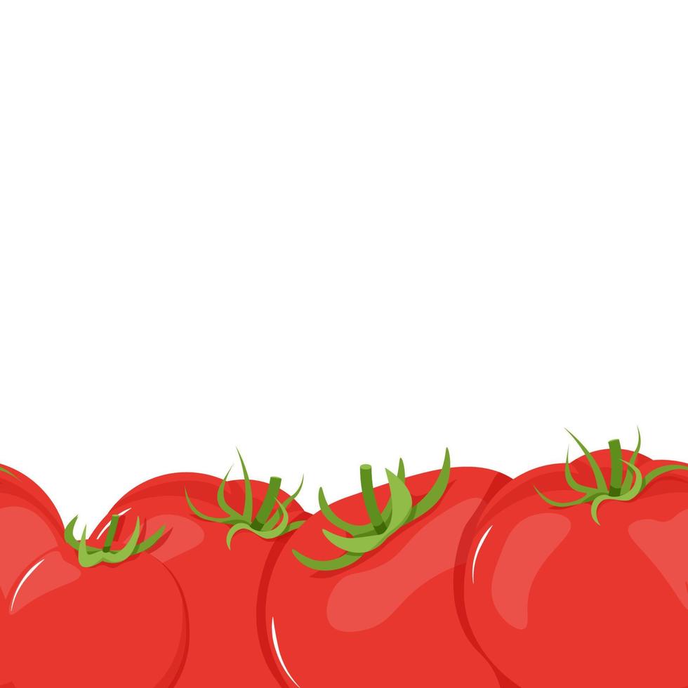 senza soluzione di continuità confine di rosso pomodori vettore