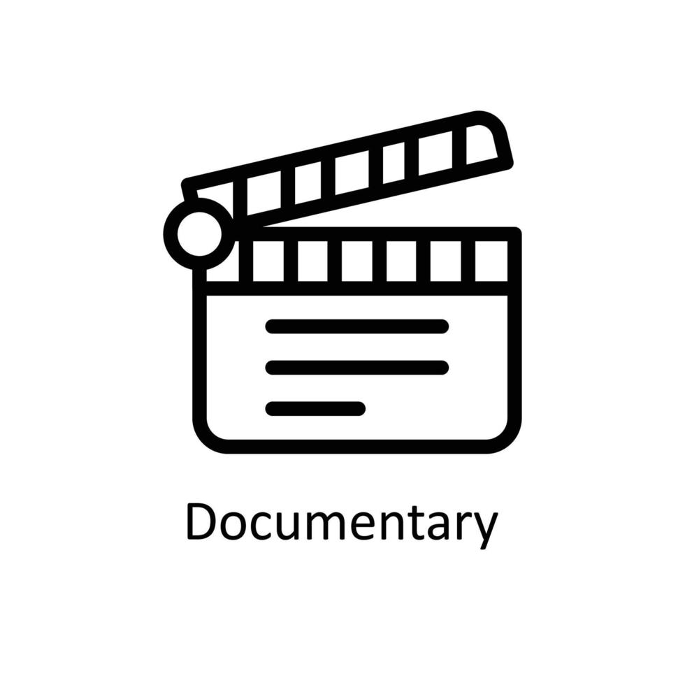 documentario vettore schema icone. semplice azione illustrazione azione