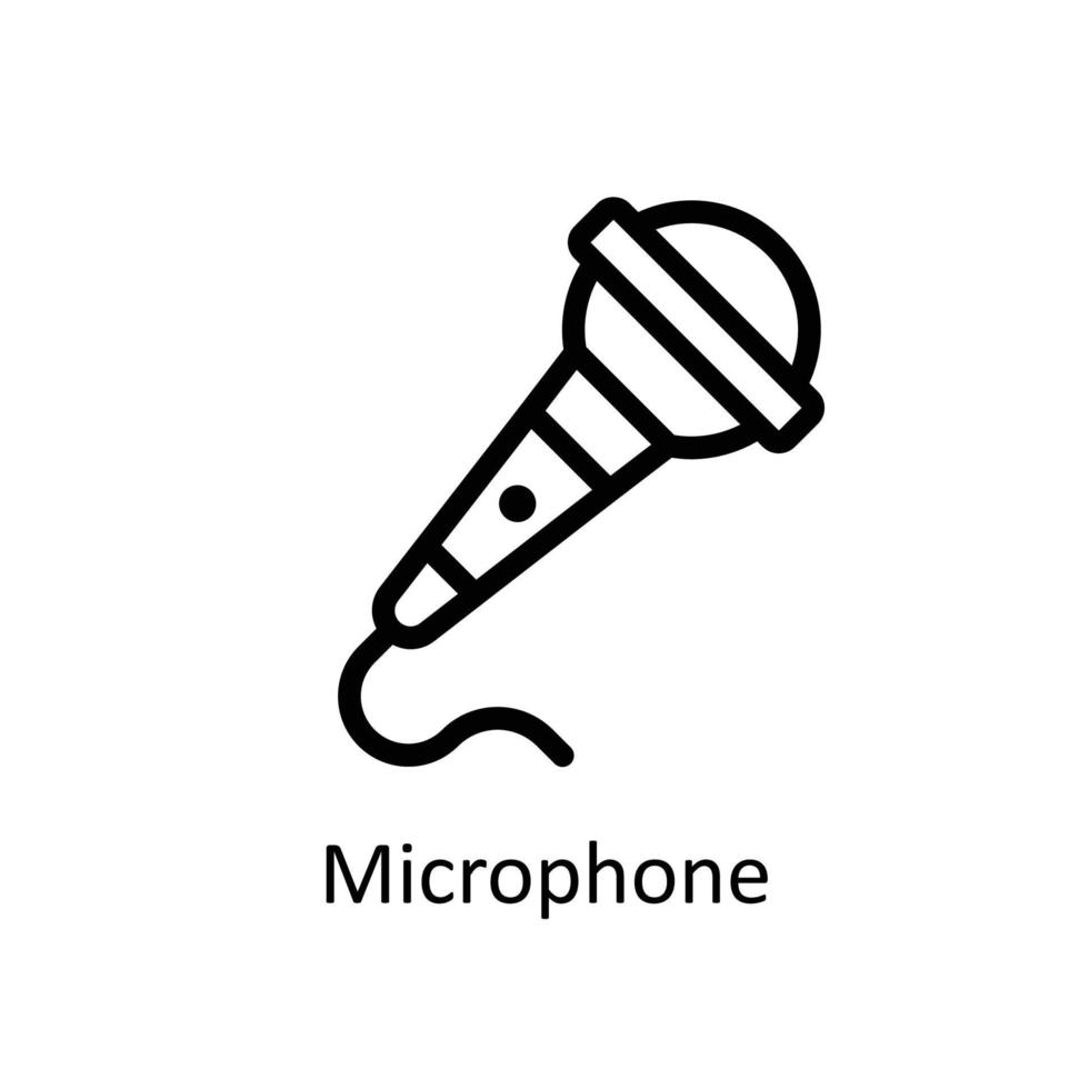 microfono vettore schema icone. semplice azione illustrazione azione