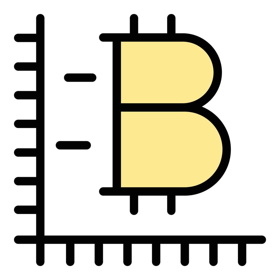 monitoraggio bitcoin icona vettore piatto