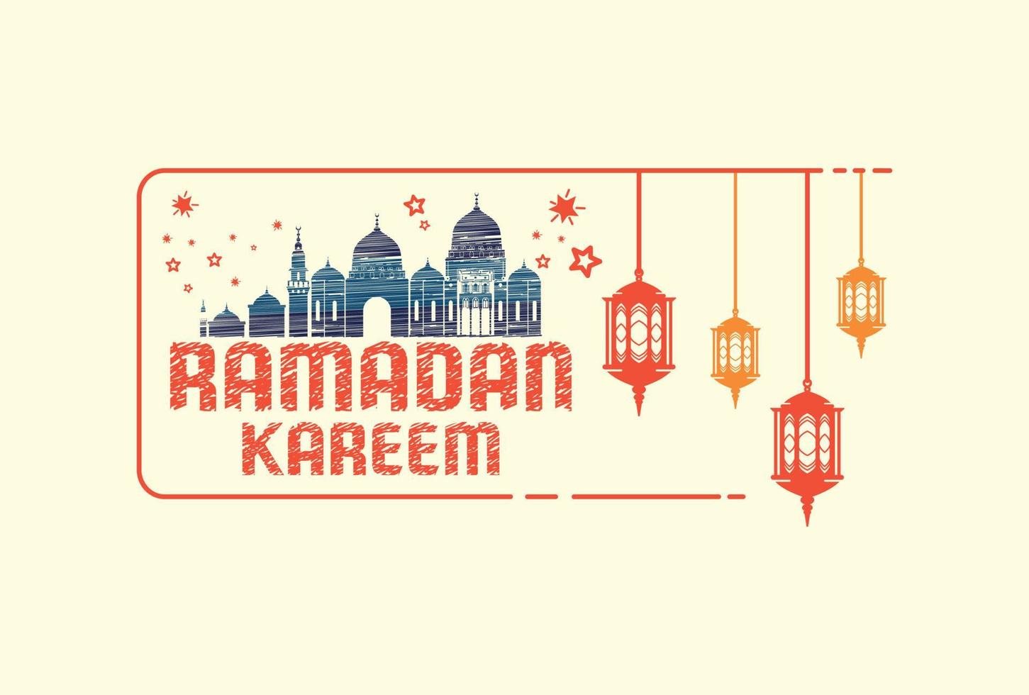 saluto Ramadan kareem con islamico ornamenti. può essere Usato per in linea e stampato spedizione necessità. vettore illustrazione