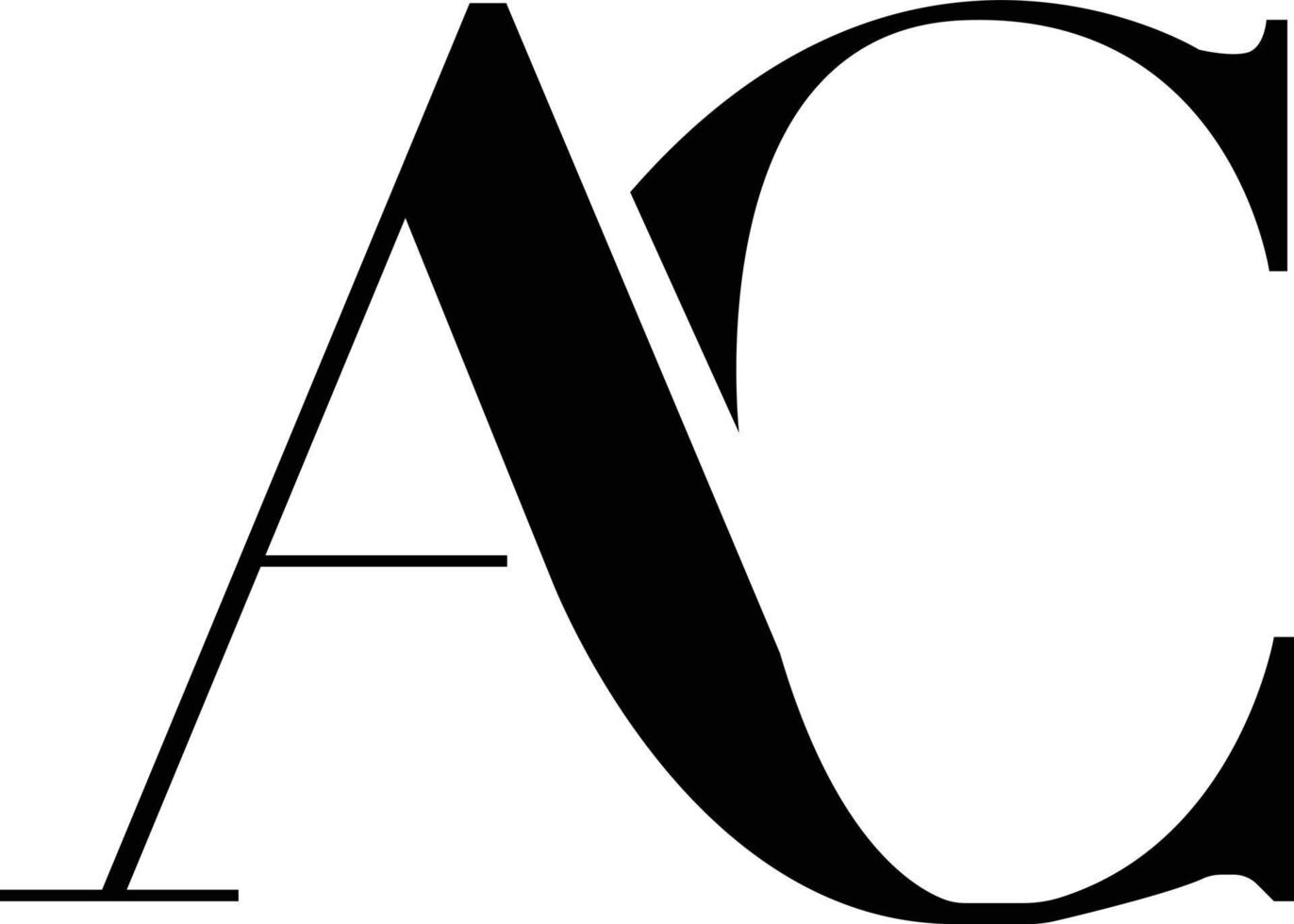 AC iniziale lusso logo vettore