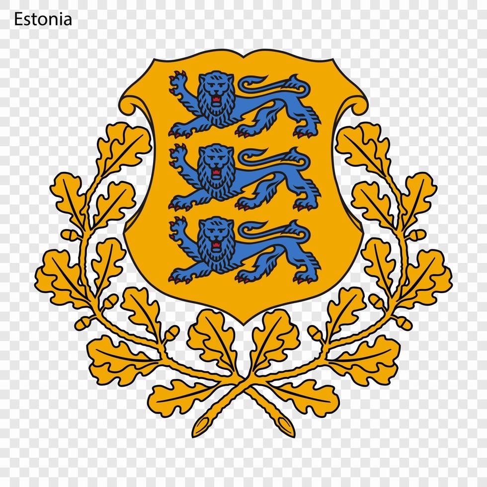 nazionale emblema o simbolo Estonia vettore
