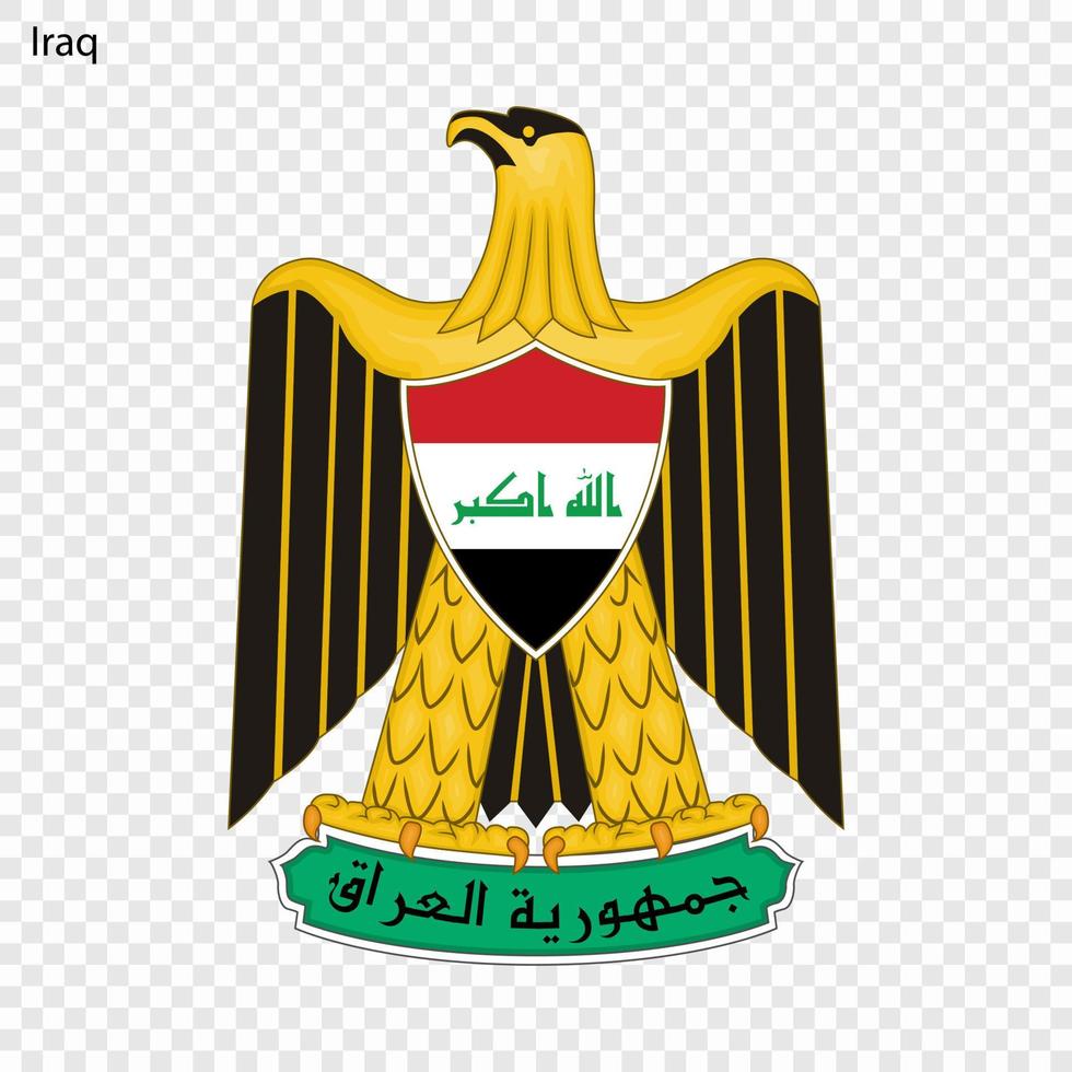 nazionale emblema o simbolo Iraq vettore