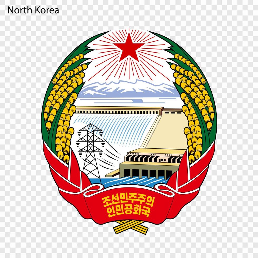 nazionale emblema o simbolo nord Corea vettore