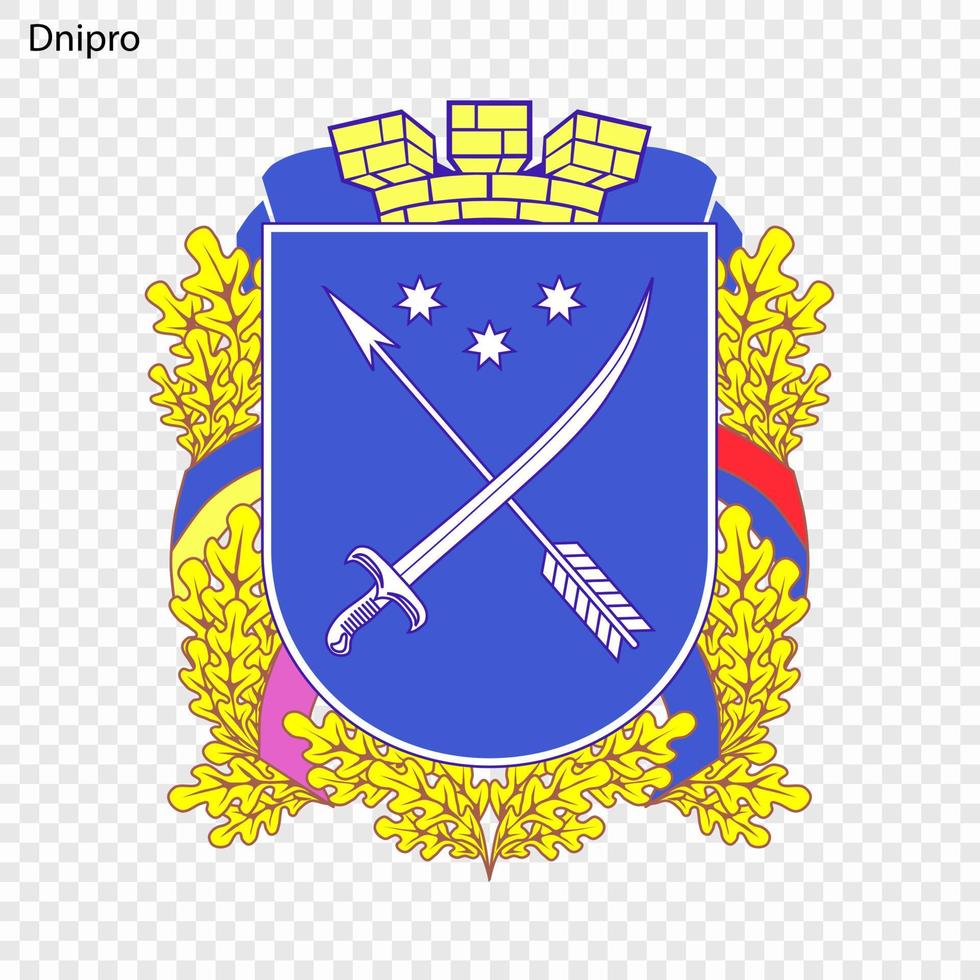 emblema di città di Ucraina vettore