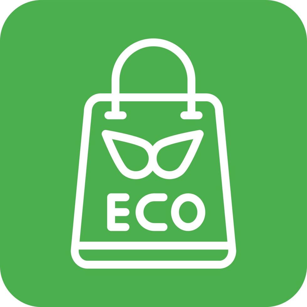 illustrazione del design dell'icona di vettore della borsa ecologica