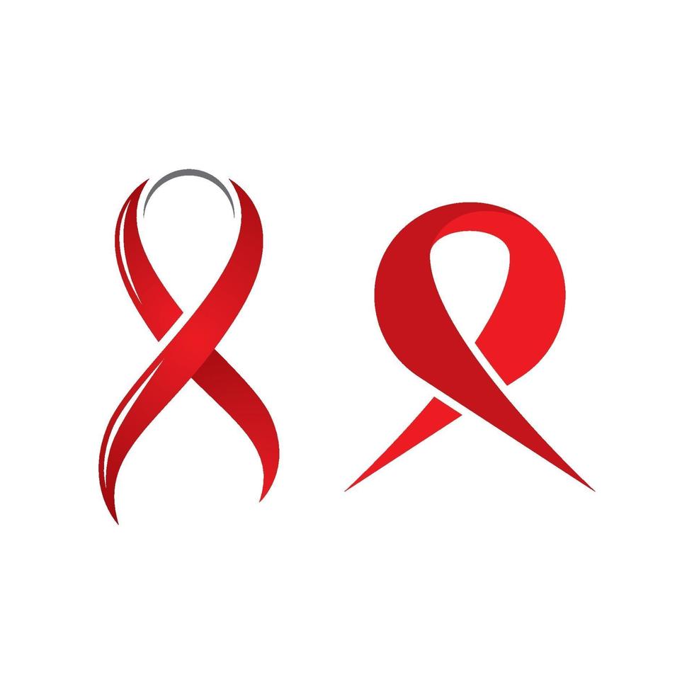 Set di immagini del logo della giornata mondiale contro l'AIDS vettore