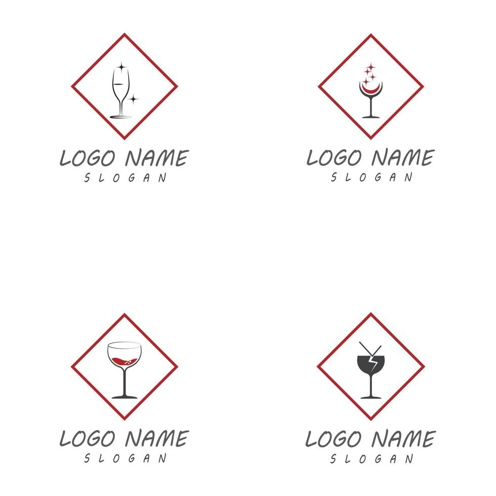 simbolo di vettore del logo del vino