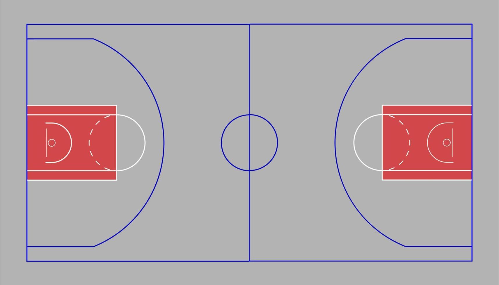 illustrazione vettoriale di campo da basket