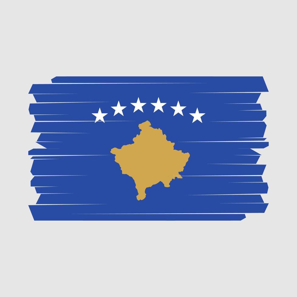 pennello bandiera kosovo vettore