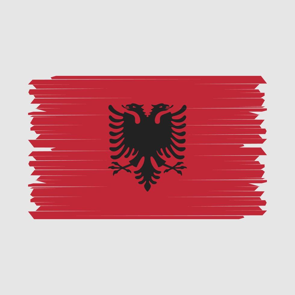 Albania bandiera spazzola vettore