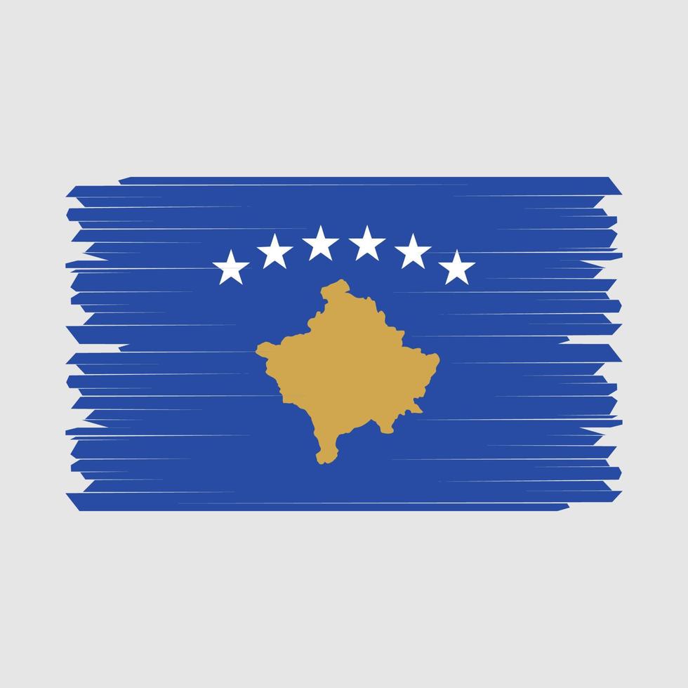 kosovo bandiera spazzola vettore