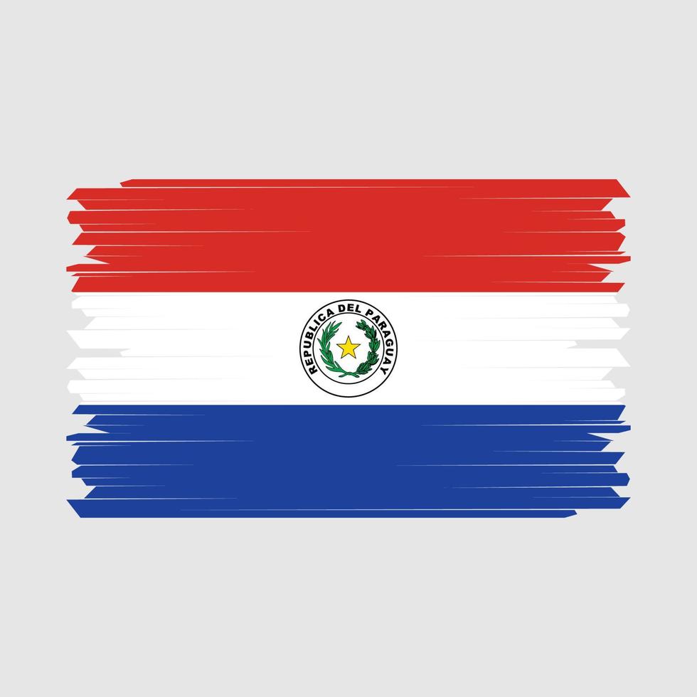 paraguay bandiera spazzola vettore