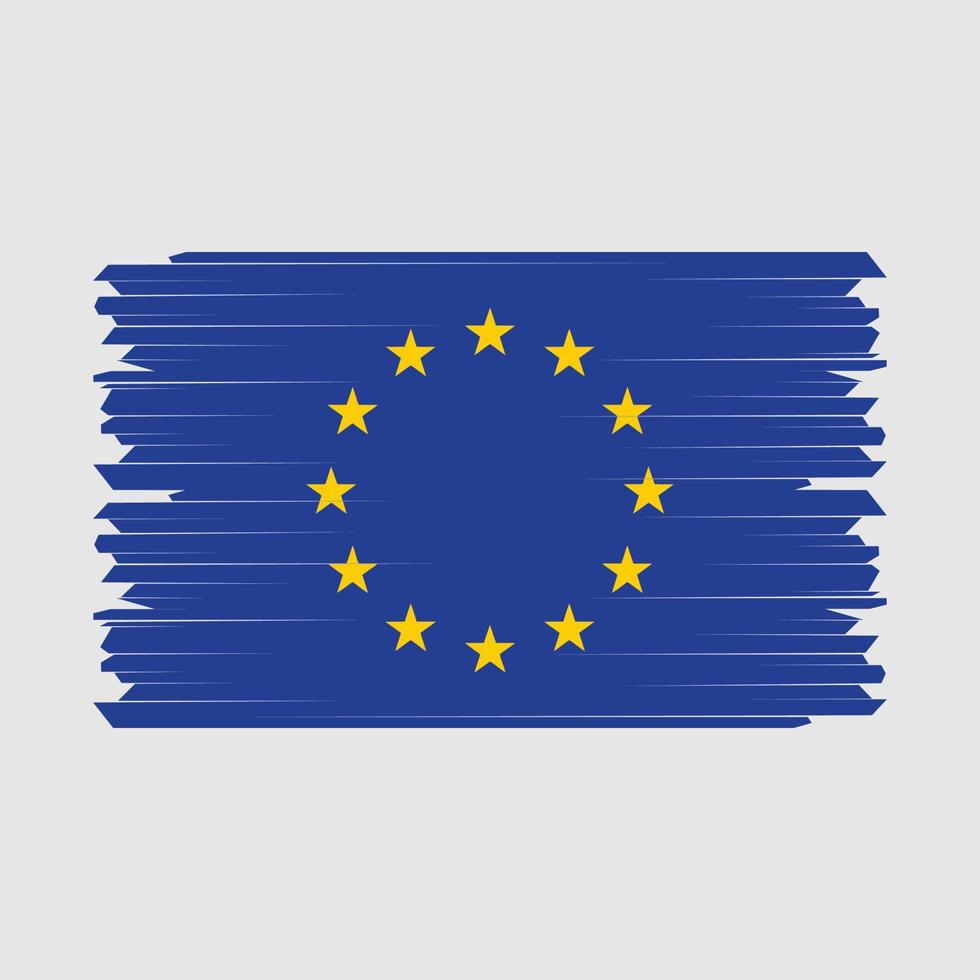 europeo bandiera spazzola vettore