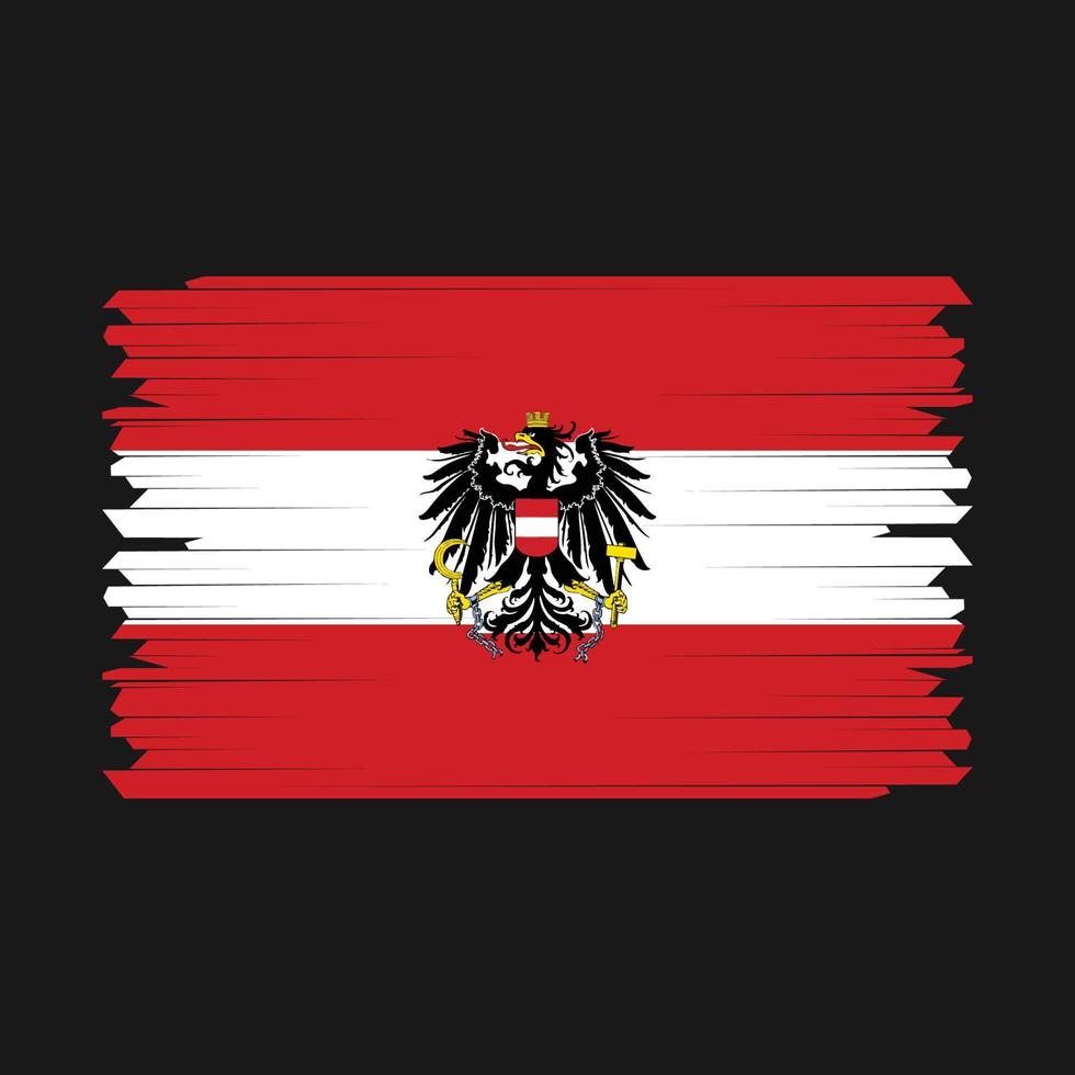 Austria bandiera spazzola vettore