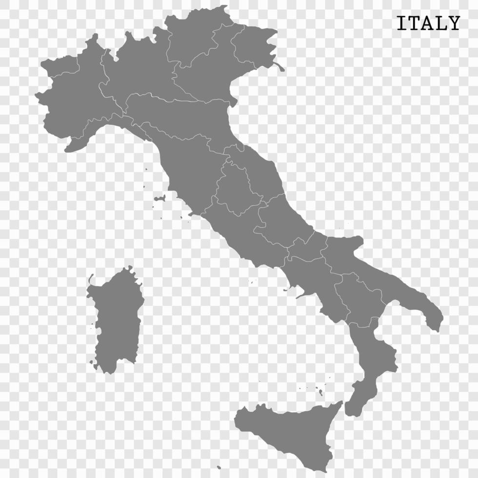 alto qualità carta geografica con frontiere vettore