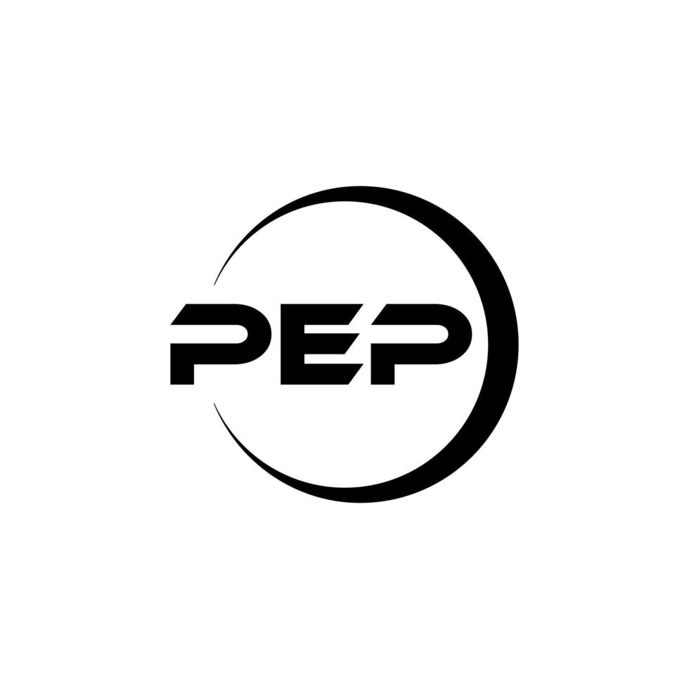 pep lettera logo design nel illustrazione. vettore logo, calligrafia disegni per logo, manifesto, invito, eccetera.