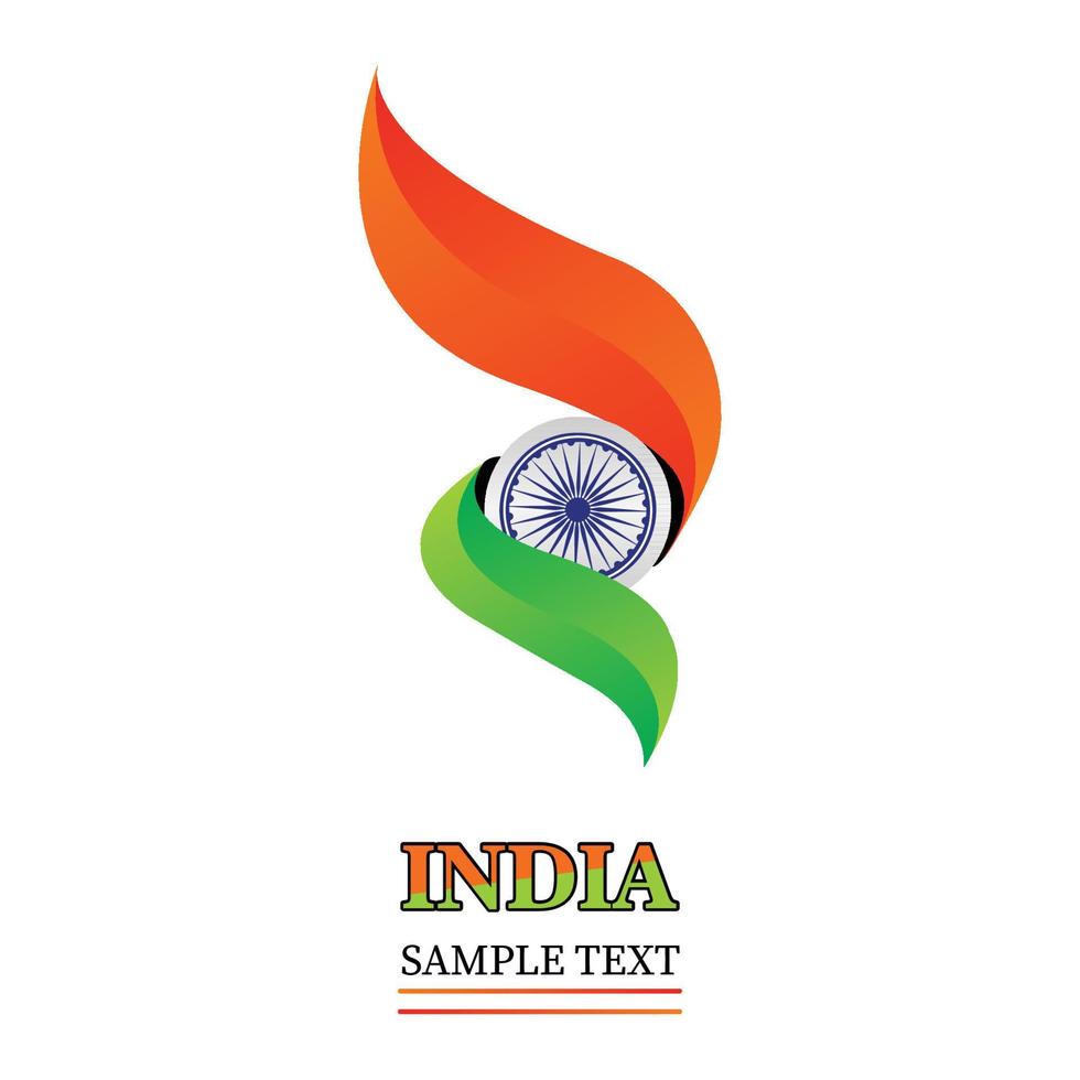 India logo disegno, vettore, illustrazione, indipendenza giorno speciale vettore