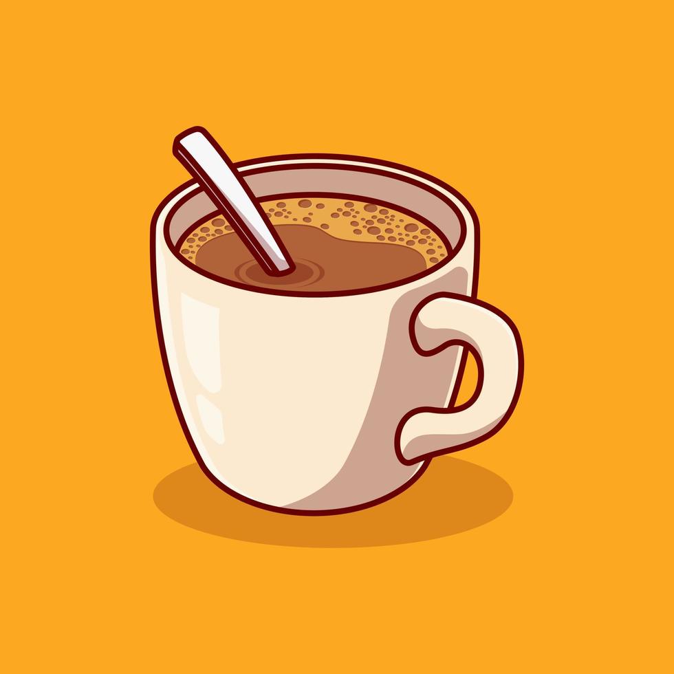 delizioso caldo tazza di caffè vettore illustrazione design