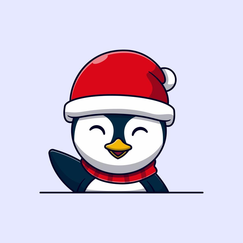 carino poco pinguino vettore illustrazione design agitando