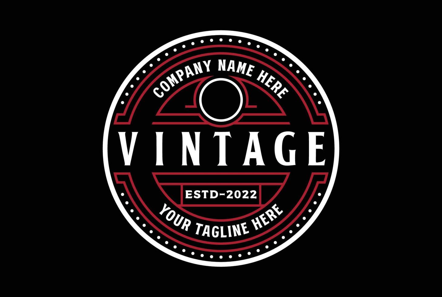 elegante Vintage ▾ retrò steampunk distintivo emblema etichetta francobollo logo design vettore