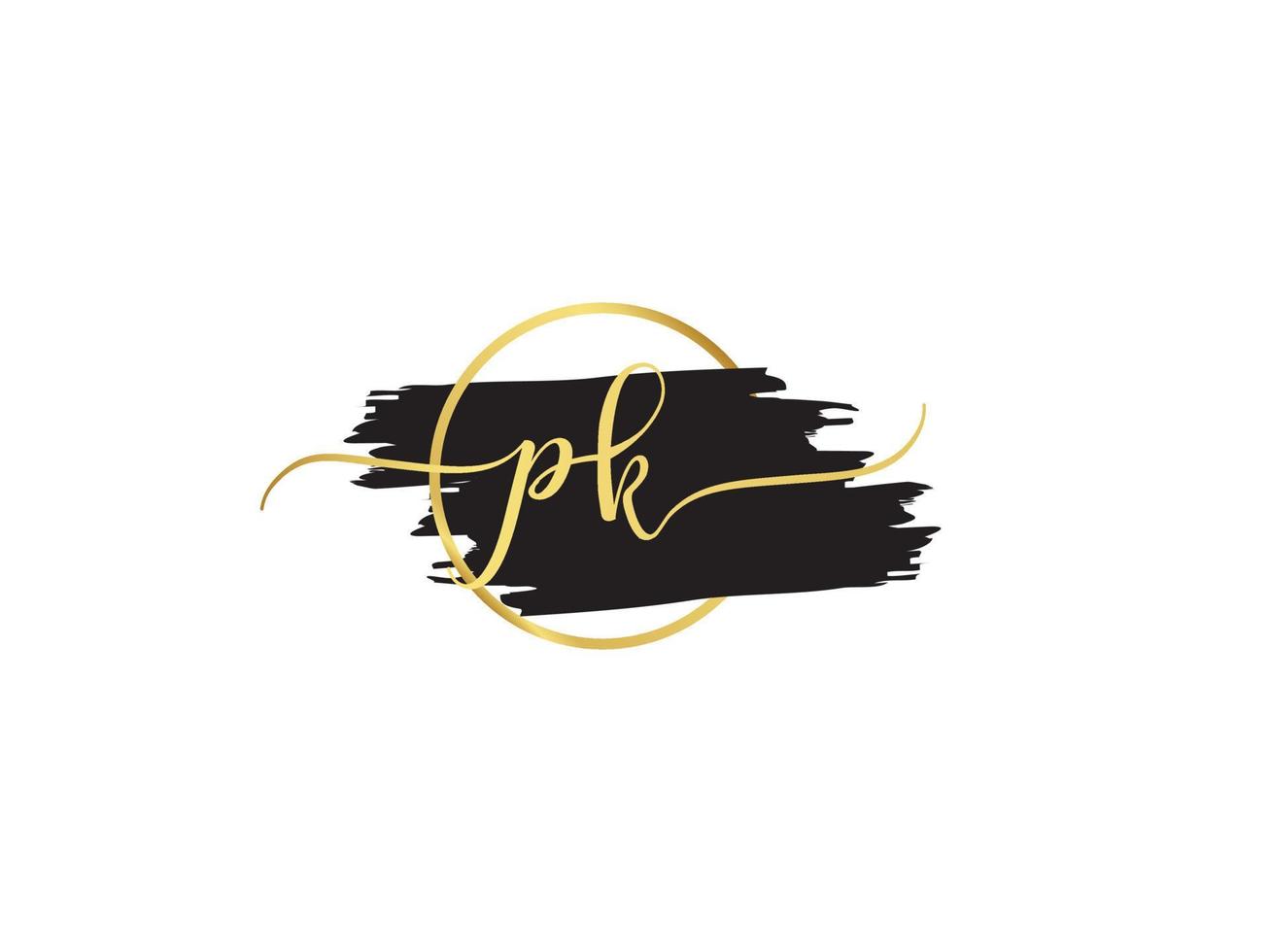 creativo pk firma lettera, firma pk lusso moda abbigliamento logo vettore