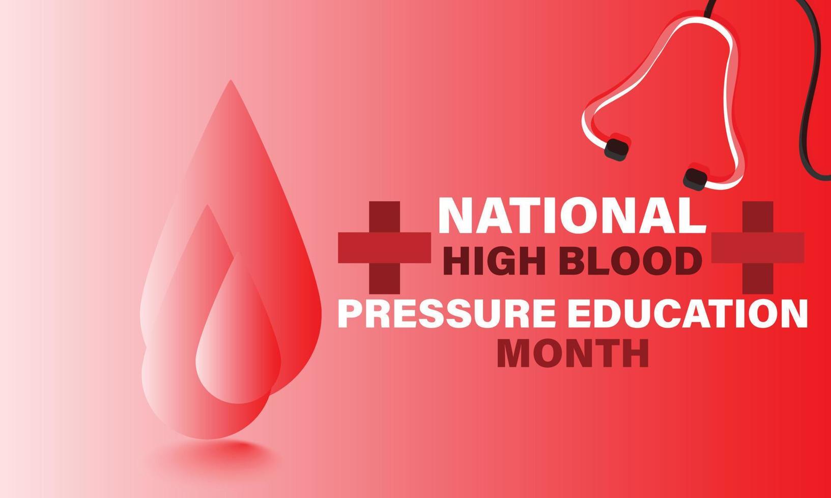 nazionale alto sangue pressione formazione scolastica mese Maggio. vettore modello sfondo, striscione, carta, manifesto