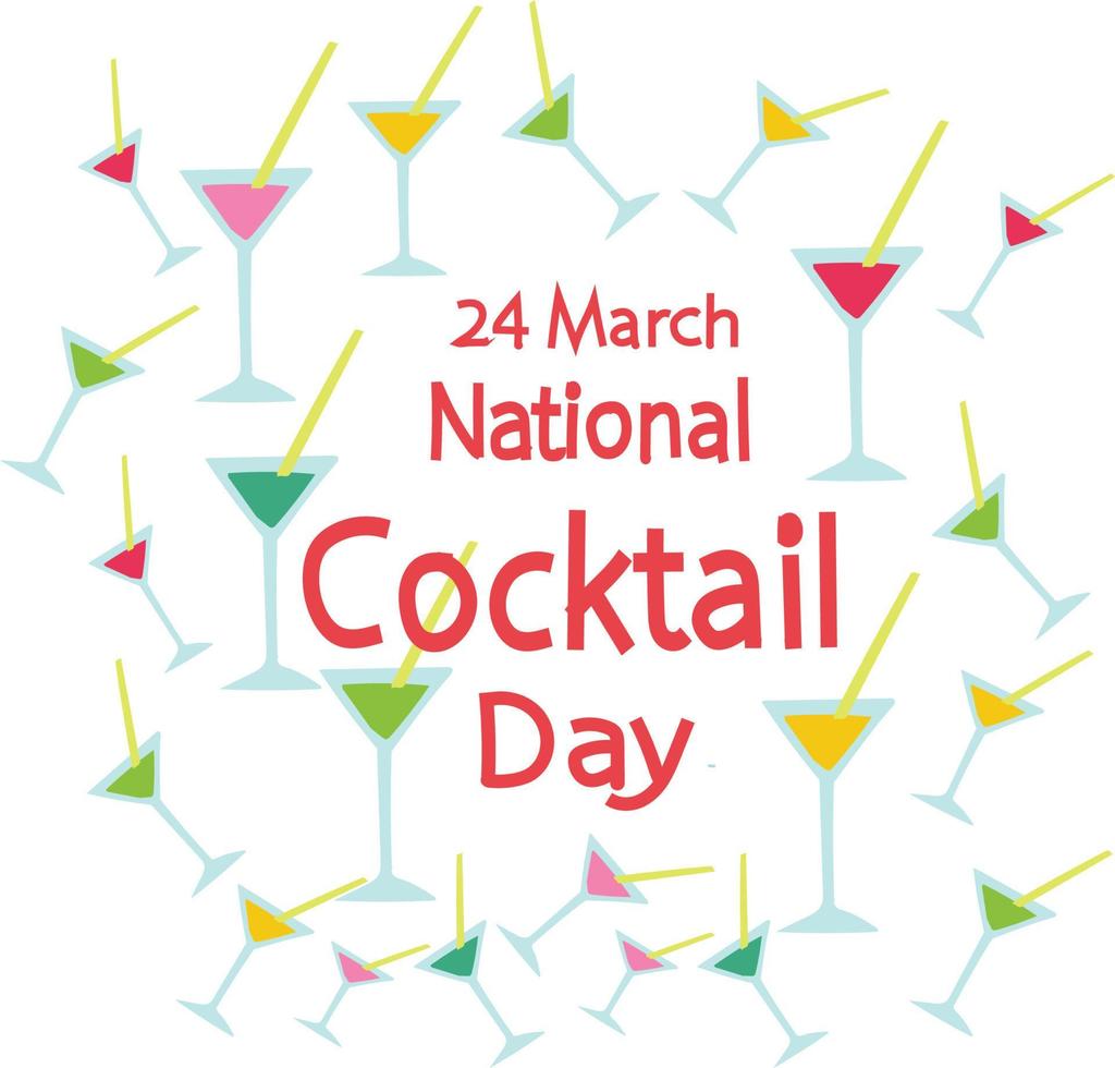 nazionale cocktail giorno vettore illustrazione.