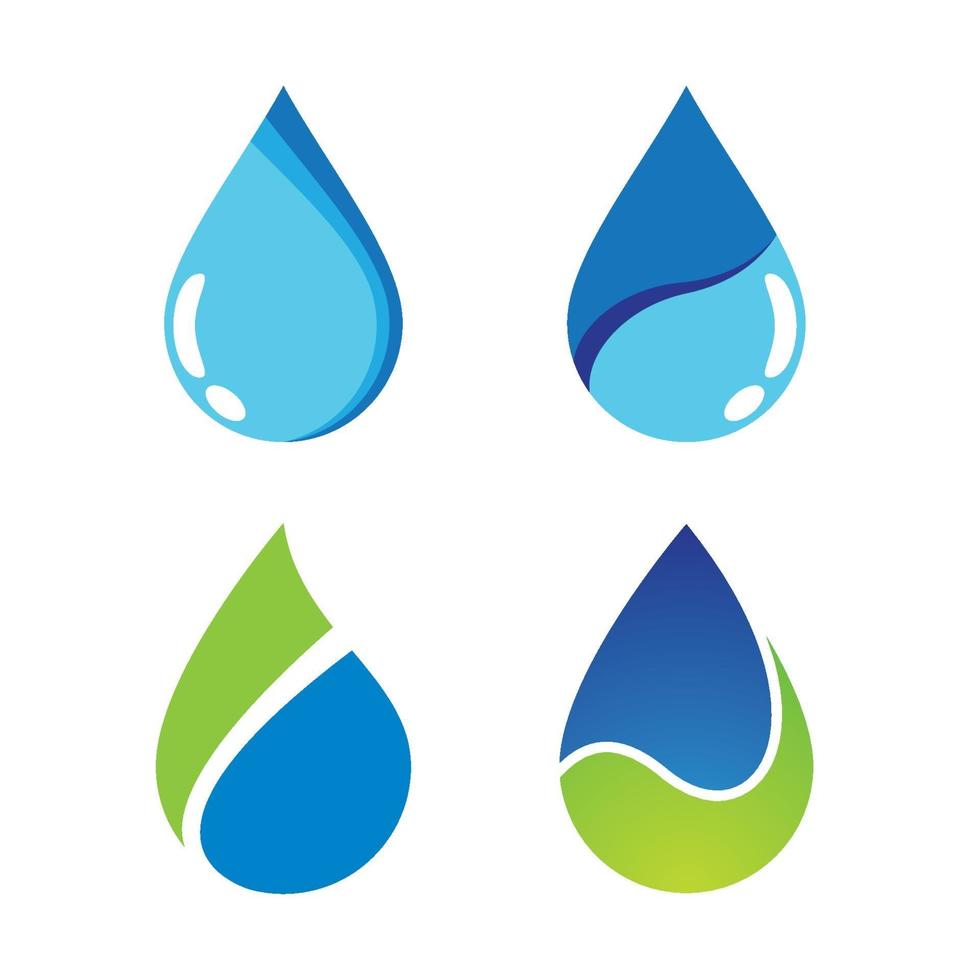 set di immagini del logo goccia d'acqua vettore
