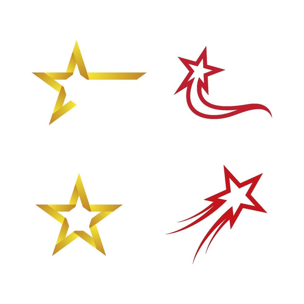 set di immagini del logo della stella vettore