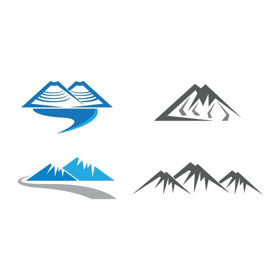 set di immagini del logo di montagna vettore