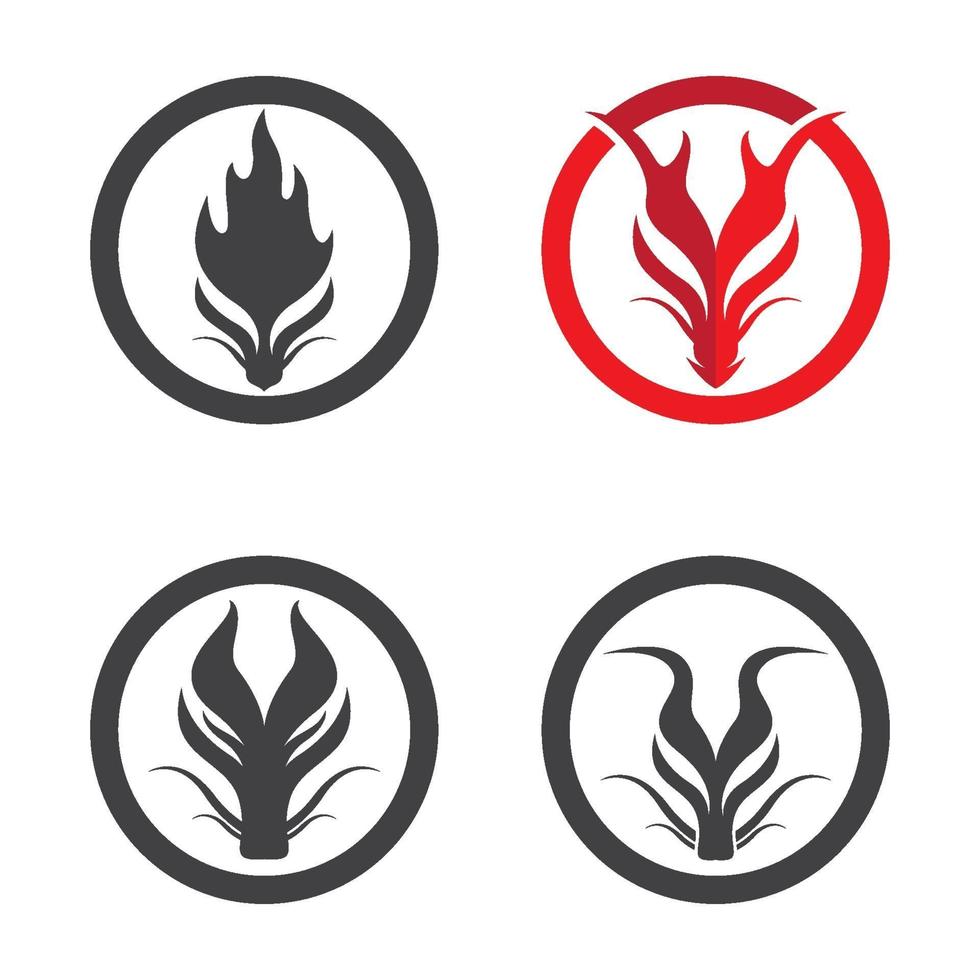 set di immagini del logo della testa del drago vettore