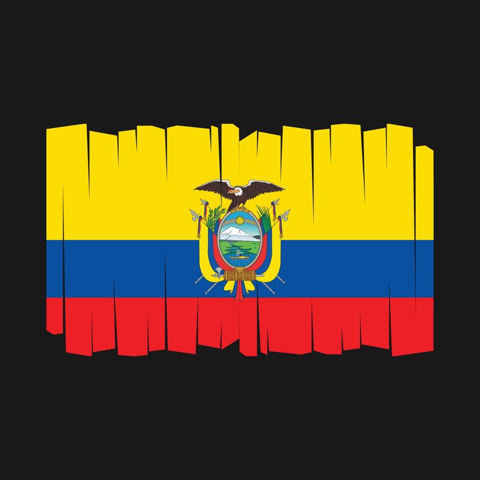 vettore di bandiera dell'ecuador