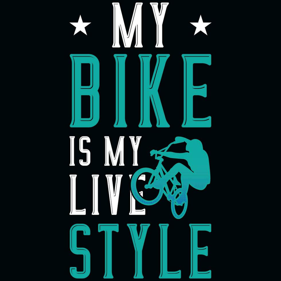 bicicletta bicicletta equitazione tipografico maglietta design vettore