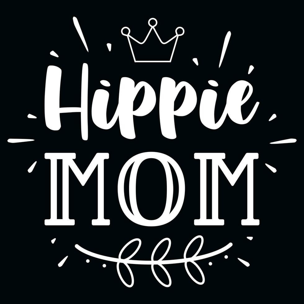 hippie mamma madri giorno tipografico maglietta design vettore