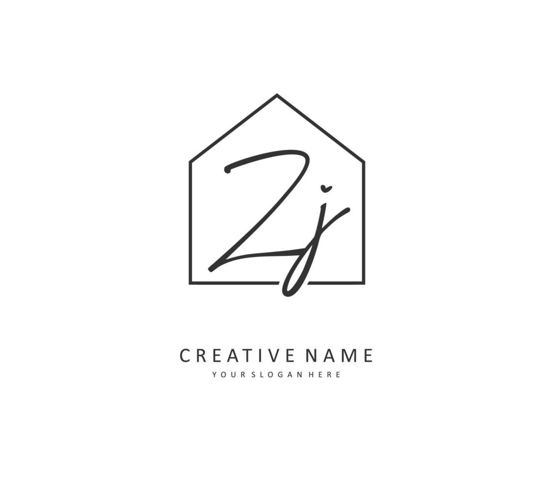 z iniziale lettera grafia e firma logo. un' concetto grafia iniziale logo con modello elemento. vettore