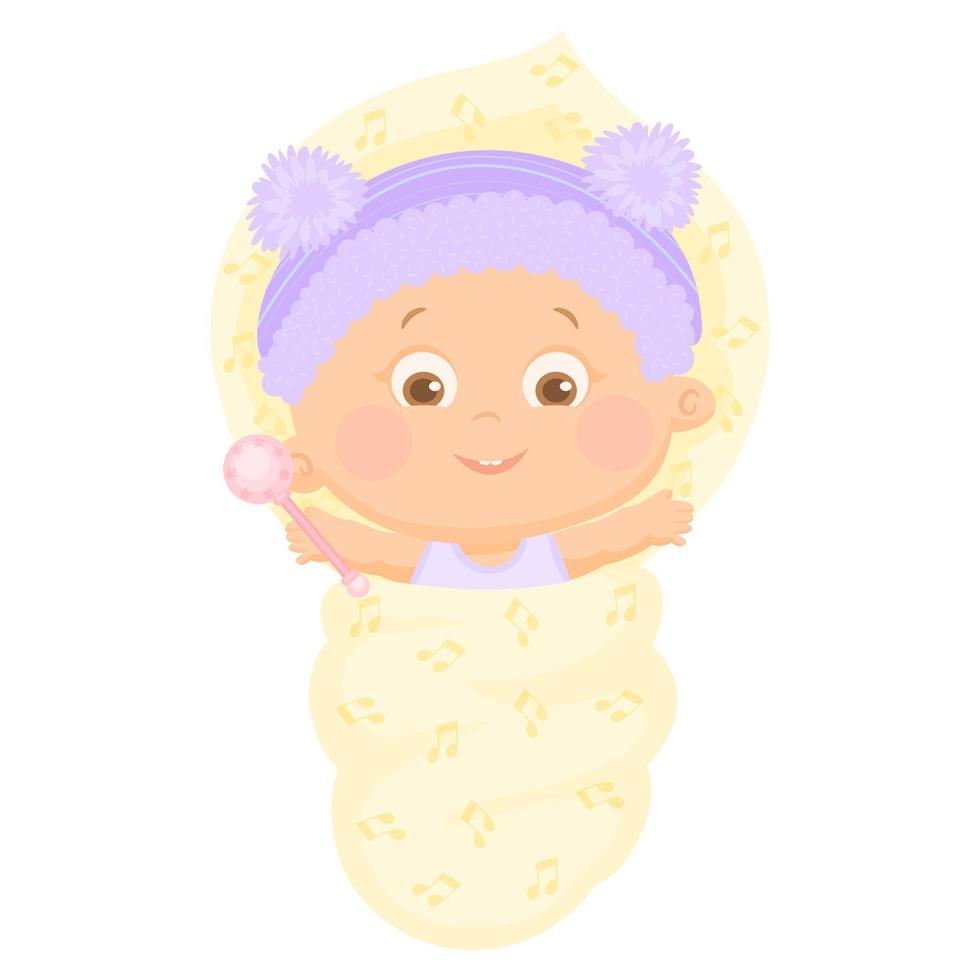 è un' ragazza manifesto per bambino doccia giorno vettore illustrazione di neonato infantile