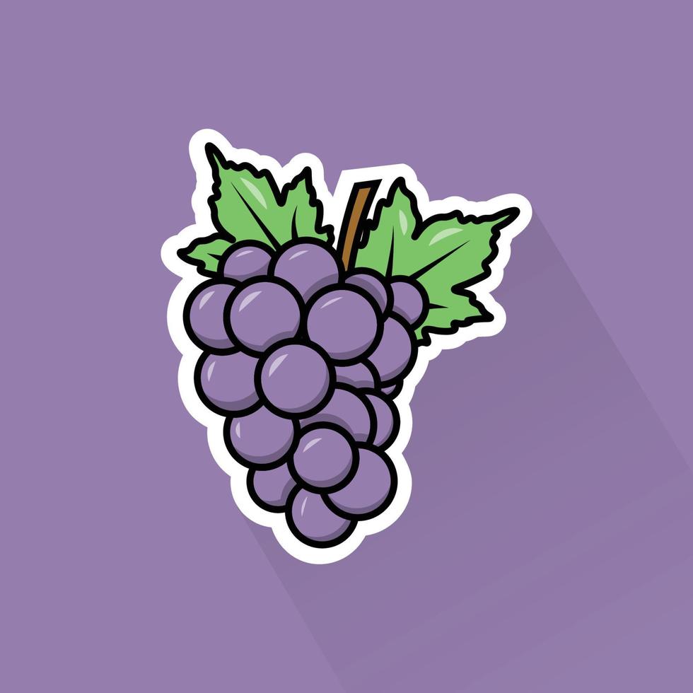 illustrazione di uva nel piatto design vettore