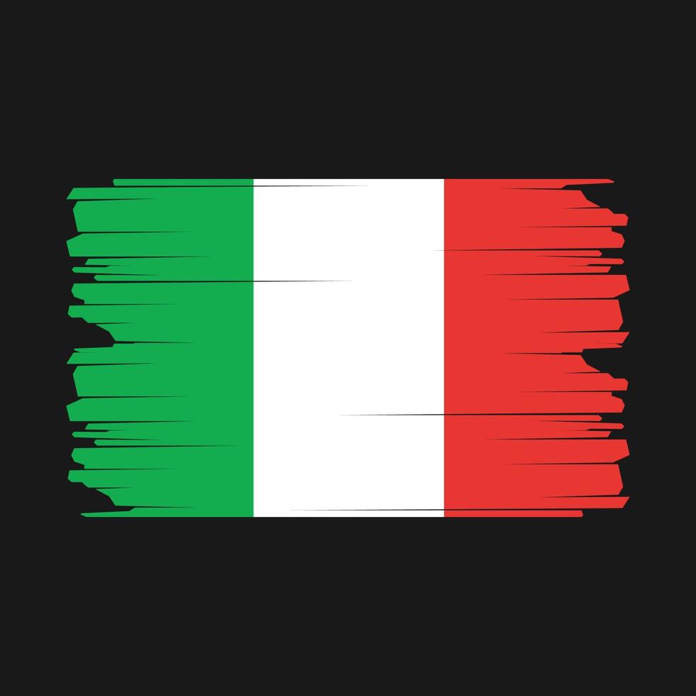 illustrazione della bandiera dell'italia vettore