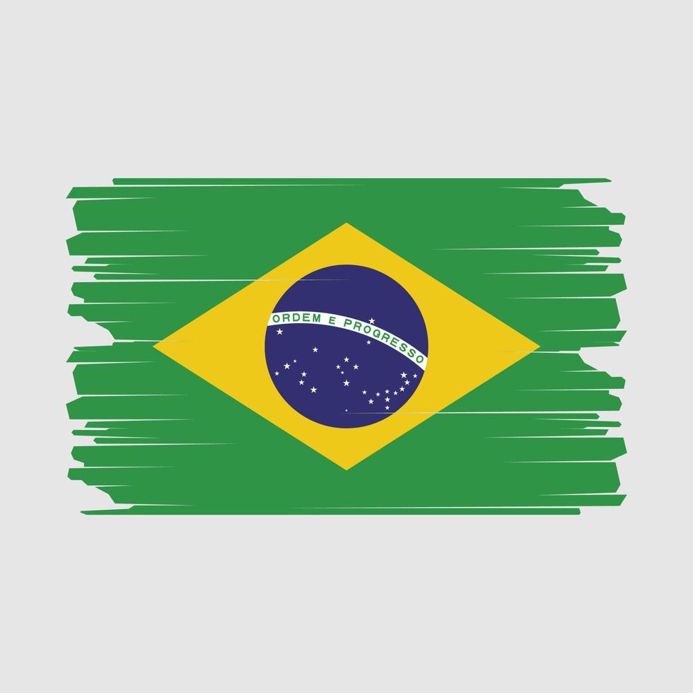 illustrazione della bandiera del brasile vettore