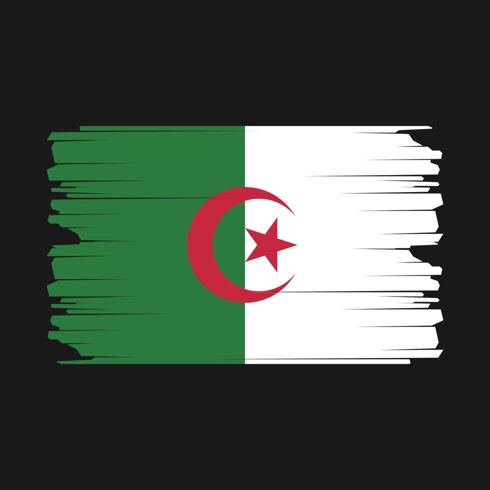 illustrazione della bandiera dell'algeria vettore