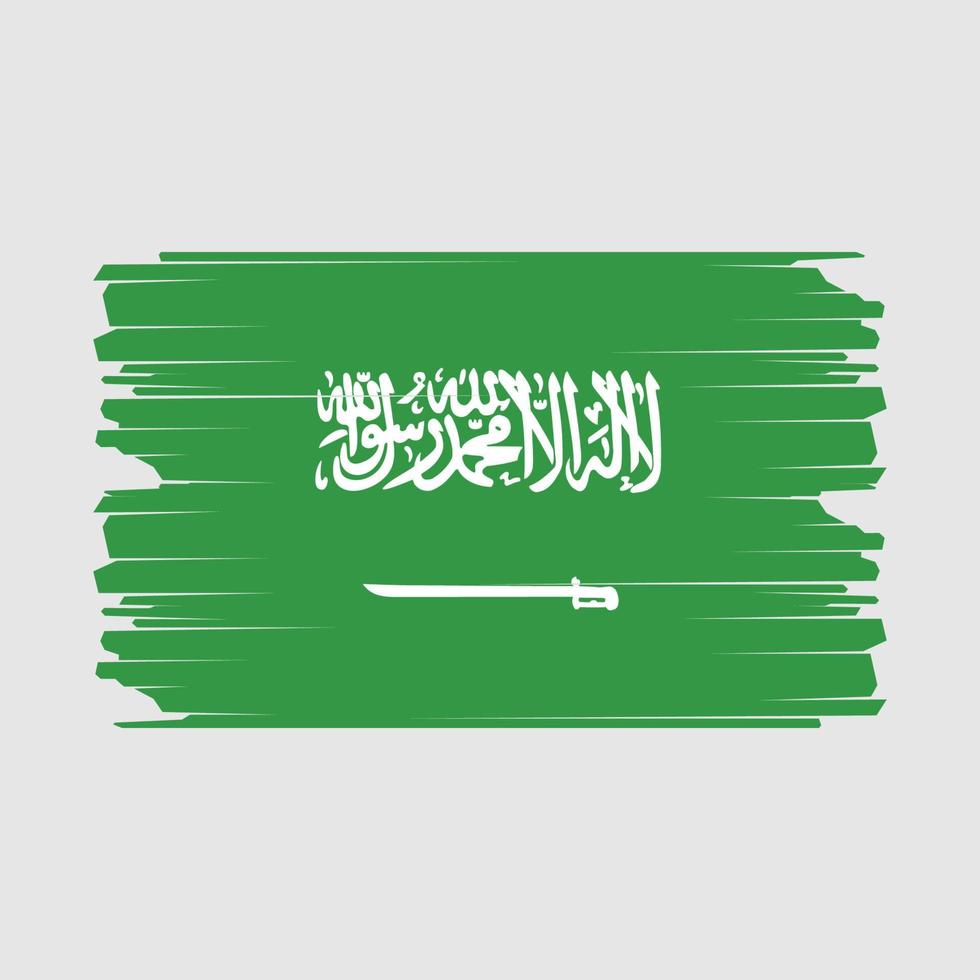 illustrazione della bandiera dell'arabia saudita vettore
