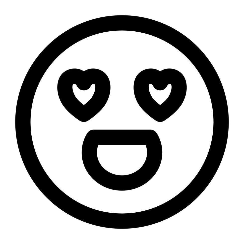 Fallin amore facciale espressione schema icona di emoticon vettore
