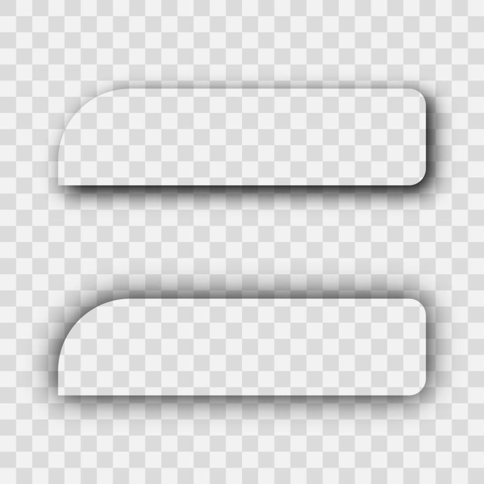 buio realistico ombra. impostato di Due rettangoli ombre isolato vettore